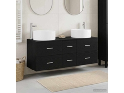 Vidaxl Conjunto De Móveis Para Banheiro 3 Unid. Preto