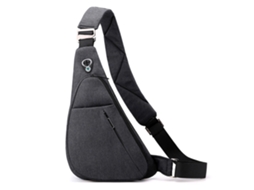 Mochila De Ombro Único Bolsa Diagonal Mochila De Viagem Impermeável Ombro Direito Preto*