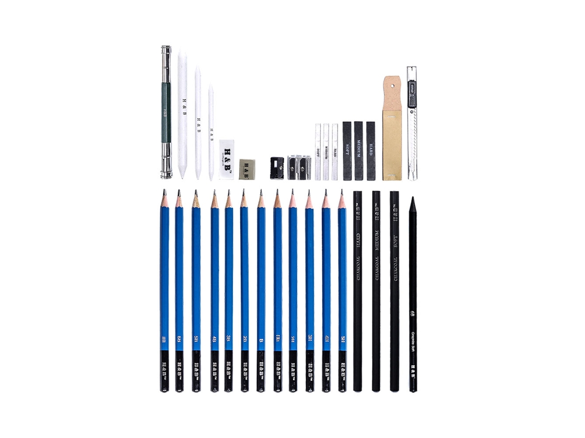 Kit de desenho profissional com 32 peças MARCA