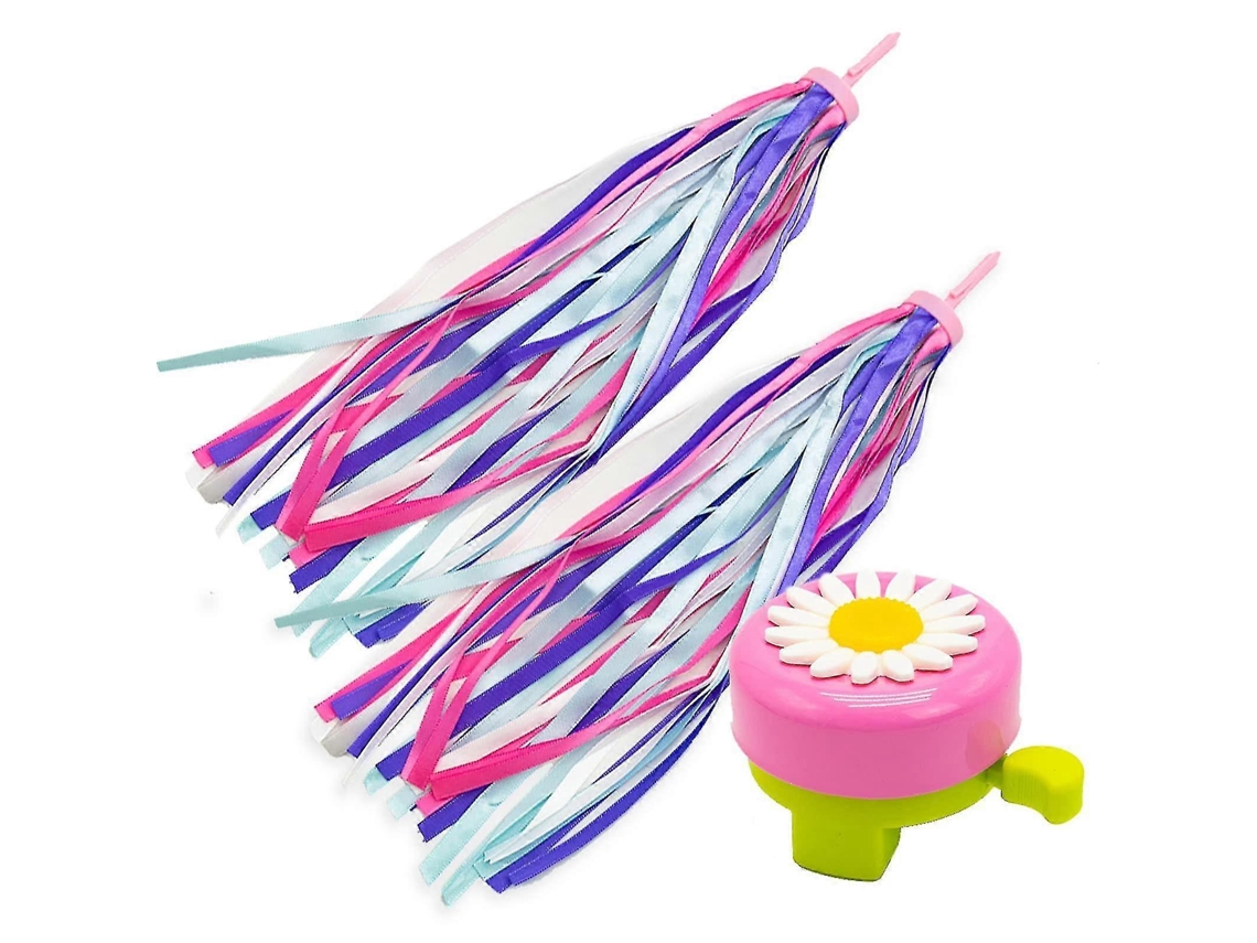 Rebe-1 Par De Tiras De Arco-íris Para Bicicleta Infantil, 2 Manoplas Com Cintas Coloridas Para Meninos E Meninas