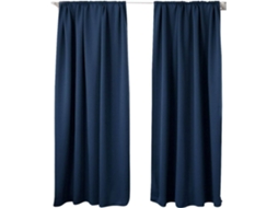 Cortina Blackout Térmica, Privacidade, 2 Peças, 135 X 225 Cm, Azul
