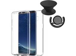 Kit Capa/PopSocket e Suporte PopSocket Samsung Galaxy J7 2017 3x1 360º Impact Protection Transparente