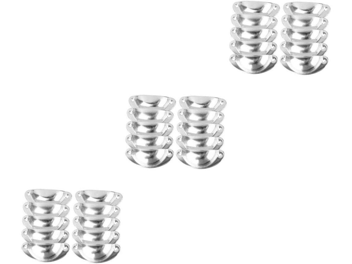 Conjunto Genérico De 30 Puxadores Semicirculares Vintage Para Portas E Gavetas, Em Ferro, Para Gavetas Deslizantes