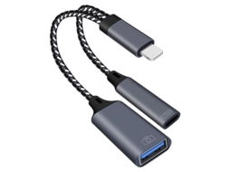 Cabo Otg Lightning para Type c V REEL Qt15 Cinza