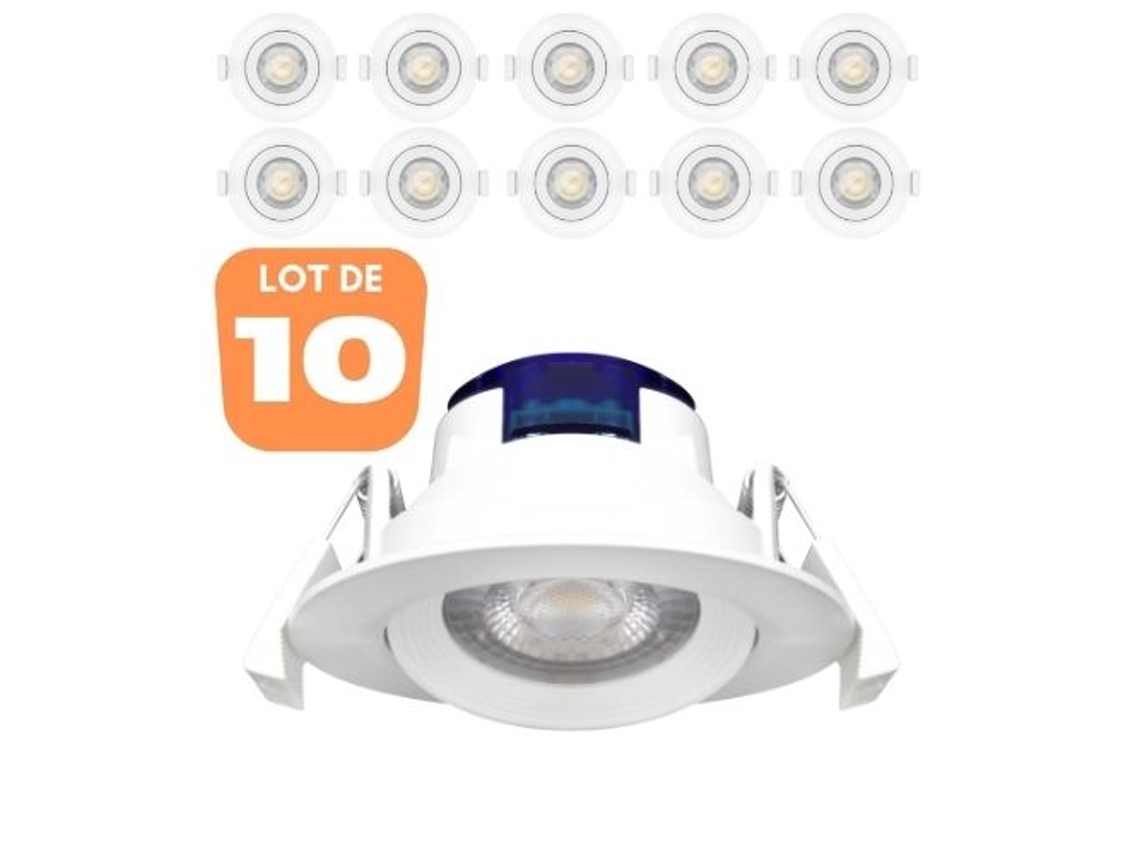 Conjunto de 10 Leds Construídos -Em Branco 5W Ip20 3000K BRAYTRON