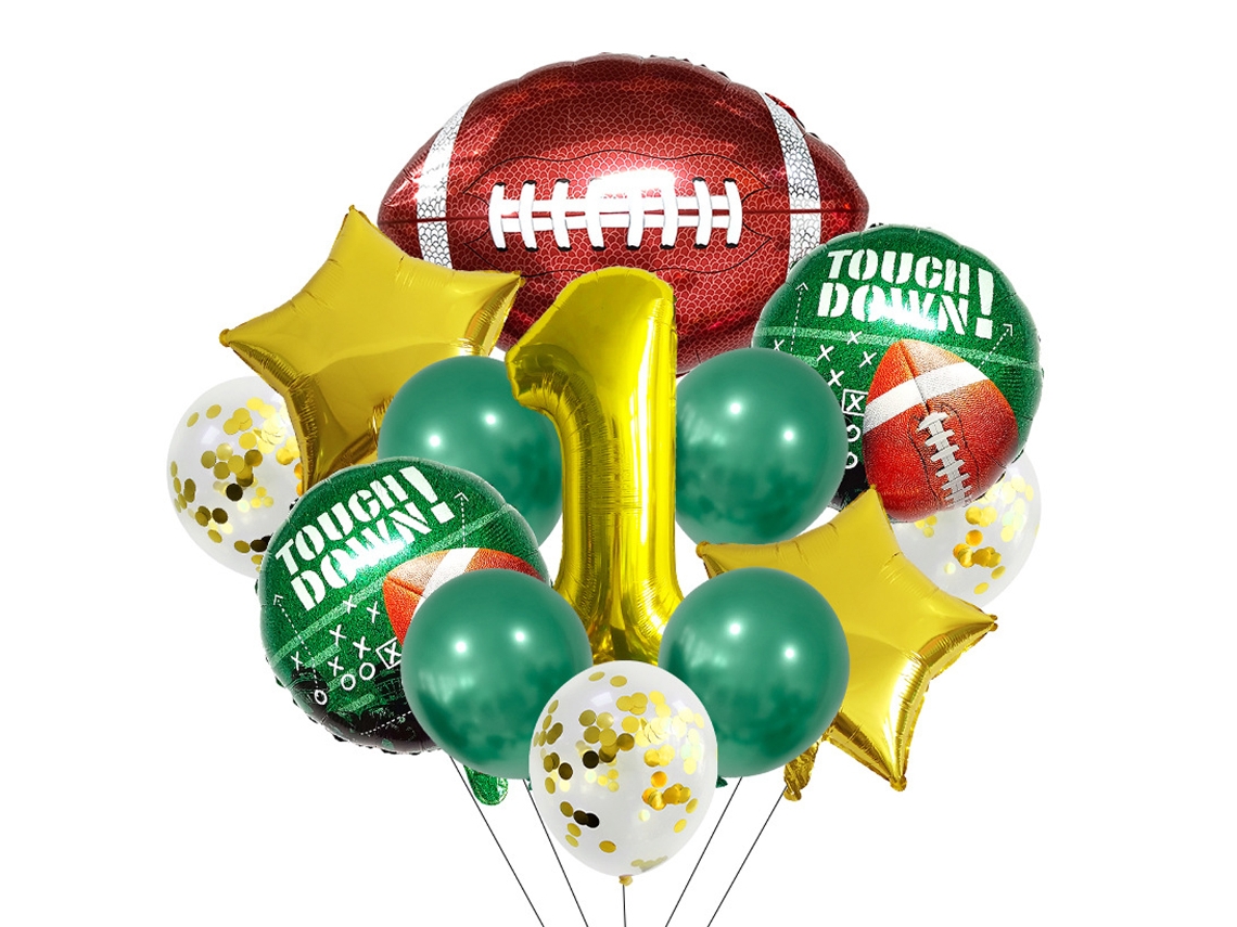 Balão De Futebol Digital 32 Polegadas Em Látex Com Alumínio, Acessório Para Foto De Futebol Super Bowl