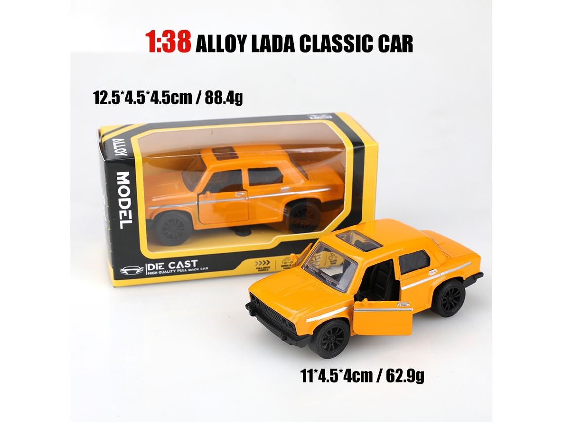 Miniatura de Carro em Escala 1/38, Modelo de Carro Clássico, Brinquedo Infantil. MDUG