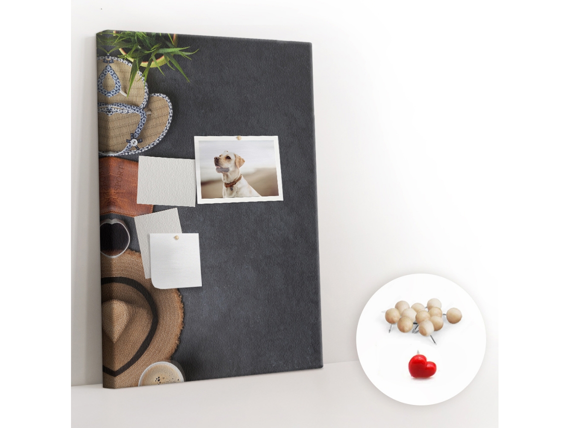Painel De Cortiça Para Parede Viagens Férias Para A Sala De Estar Espelharte (40x60 Cm)