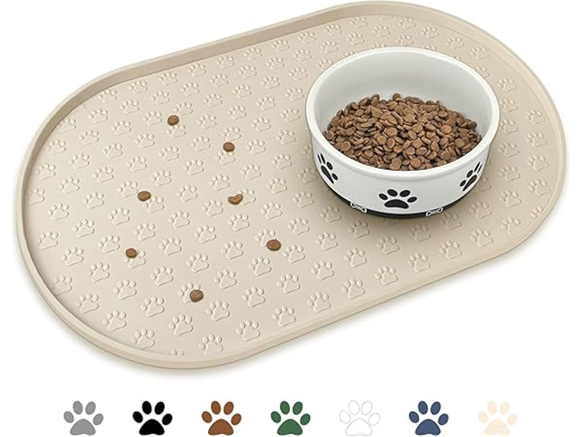 Tapete para Alimentação de Animais de Estimação, Adequado para Cães e Gatos, Silicone Antiderrapante Impermeável, Ergonômico, Uso Diário STELASPLEN