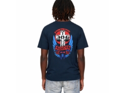 Dogtown Bulldog T-shirt Navy Unisex Adults Size:xxxl