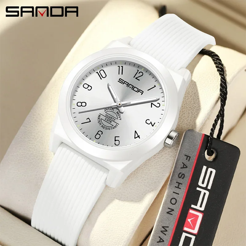 Relógio de Pulso Elegante de Quartzo MDUG (branco)