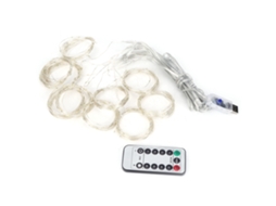 Luzes de Cortina Led 300 Chips 3x3m Usb Branco Puro Decoração