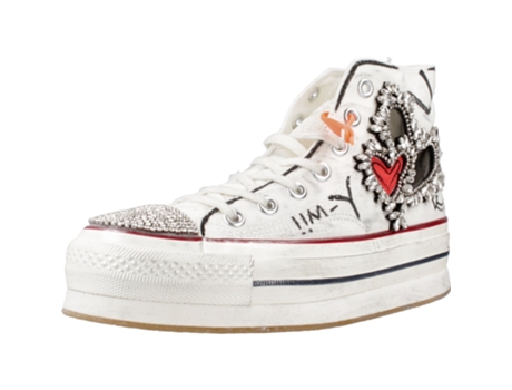 Sapatos de Mulher NANKU Tecido Branco (40)