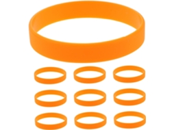Holibanna Conjunto de 48 Pulseiras Elásticas de Silicone Laranja para Eventos Esportivos e Festas, Lembrancinhas Para