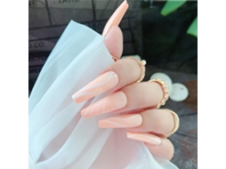 Conjunto de 24 Peças de Tips Gg20009 em Tom de Pele com Listras Brancas Modelo com Geléia