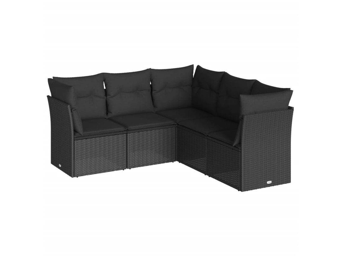 Garden Sofa Set, Garden Sofa Sets Vidaxl Preto Rattan / Vime (n/a)