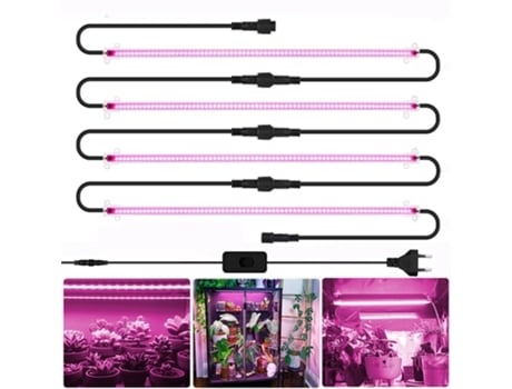 Lâmpada De Cultivo Led 288 Full Spectrum Para Plantas De Estufa E Plantas De Interior 4 Peças Neveance