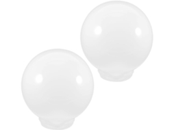 Conjunto De 2 Esferas De Acrílico Branco Leitoso, Fáceis De Remover, Práticas E Elegantes Para Luminárias.