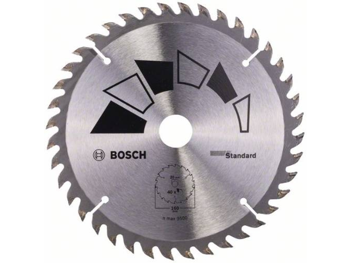 Disco de Serra Circular BOSCH Standard D= 160 mm - Orifício= 20 mm - De= 40