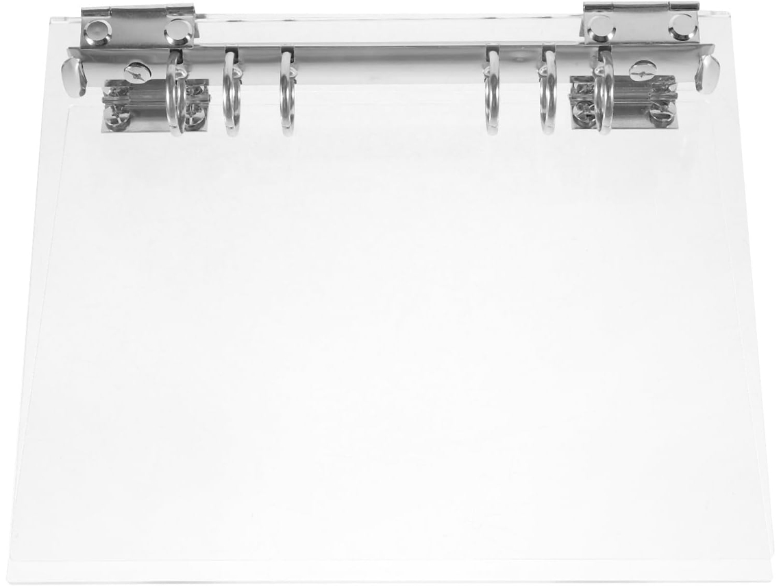 Capa De Caderno A5 Em Acrílico Transparente, Com Design De Encadernação Em Espiral Folhas Soltas, Resistente À