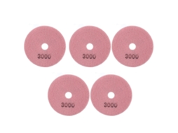 Kit 5 Lâminas de Polimento Diamante 4 polegadas 3000 Grits para Mármore Granito Cerâmica | S/MARCA