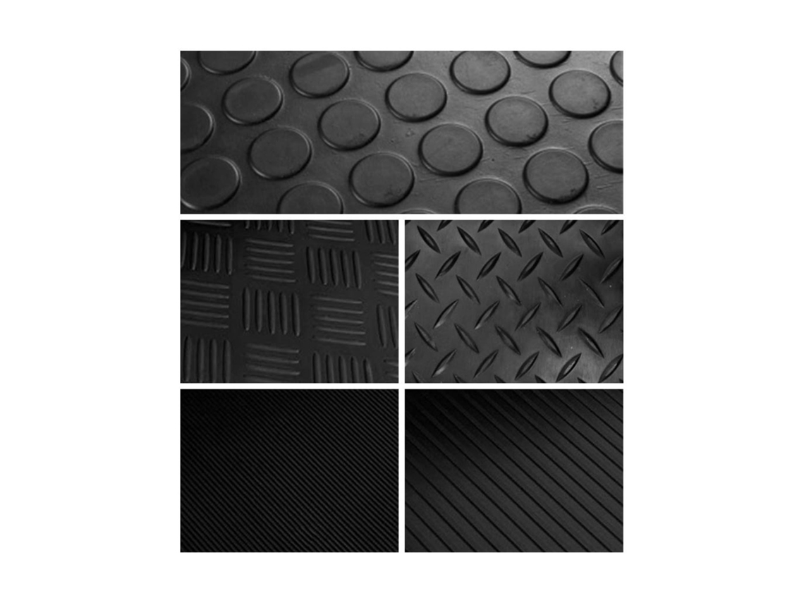 Estera Antideslizante Suelo Caucho Goma 3mm | Rollos | Pavimento Suelo Goma Suelo De Círculo 1m (ancho) X 15m (largo)
