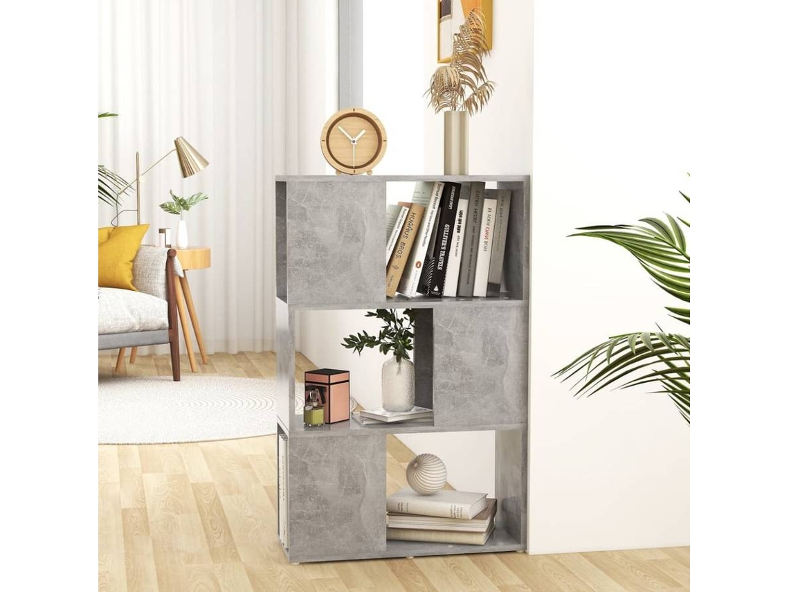Book Cabinet Room Divider, Book Cabinet Room Dividers Vidaxl Cinzeto Madeira Processada (60 X 24 X 94 Cm)