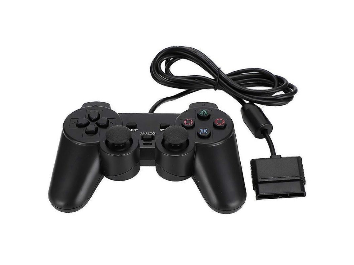 Controle de Jogo com Motor Duplo Sensível para PS2 S/MARCA