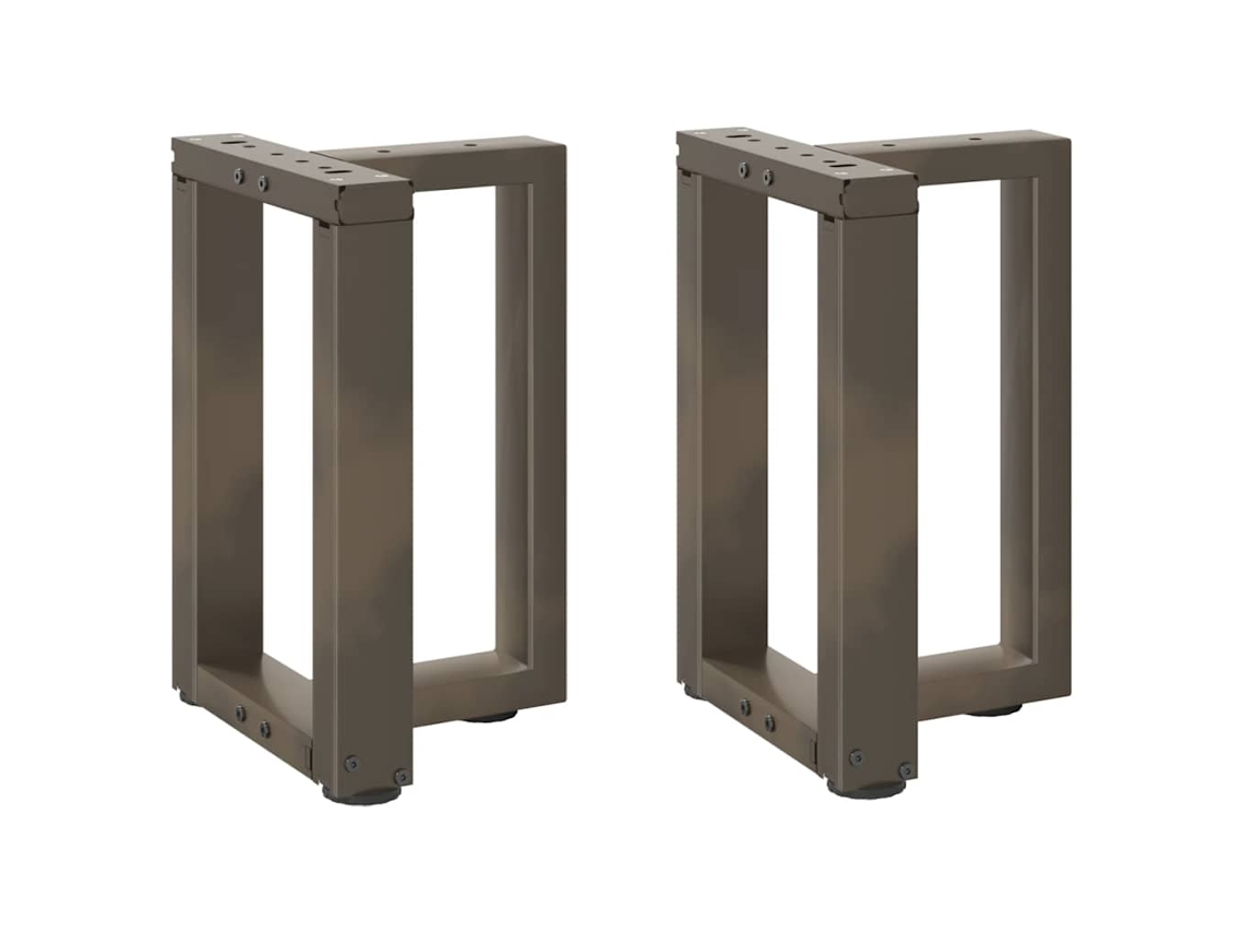 Vidaxl Pés Para Mesa De Centro Em Forma De T, 2 Peças, Preto, 38x25x(42-43) Cm, Aço