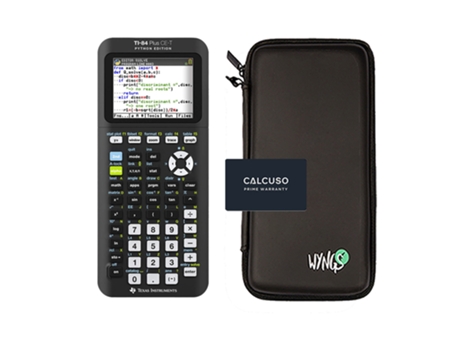 Calcuso Pacote Básico Preto com Calculadora Grafica Ti 84 Plus Ce-T Python Edition TEXAS INSTRUMENTS