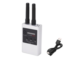 Detector De Sinais Rf Sem Fio De Alta Sensibilidade Câmera Gps 10 Níveis Led Prata