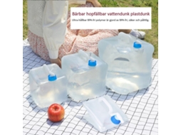 Garrafa de água de plástico dobrável portátil, pacote com 2/15L