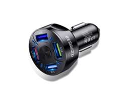 Carregador de Carro EOOCOO (4 Portas Usb Carregamento Rápido Qc3.0)