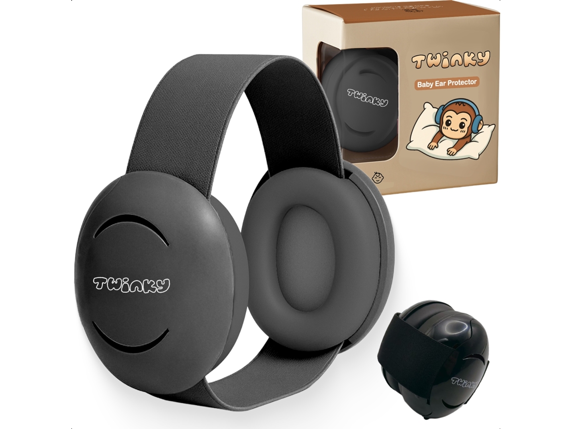 Protetores Auriculares para Bebés e Crianças Dos 0 Aos 36 Meses TWINKY (preto)