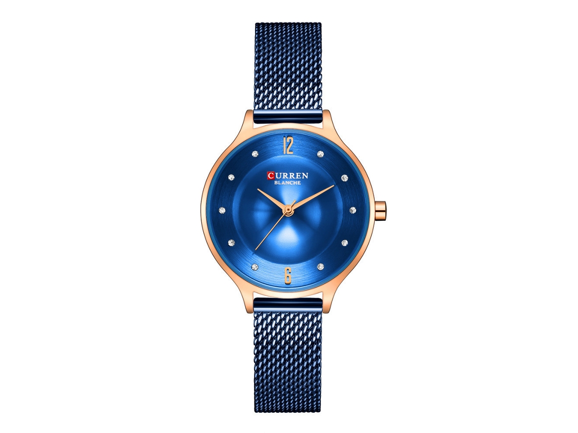 Relógio Feminino Casual De Quartzo Com Pulseira De Malha Milanesa, Modelo Fino.