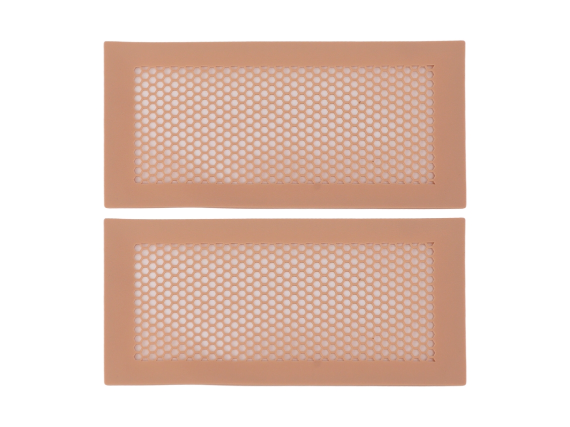 2pcs Grade de Ventilação com proteção infantil silicone macio para piso rosa captura detritos insetos