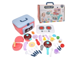 Conjunto De Cozinha Para Crianças Com Luz E Som Brinquedo De Simulação De Cozinha Presente Para Crianças
