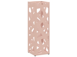 Conjunto 1 Suporte De Guarda-sol Vidaxl Rosa Aço (15,5 X 15,5 X 49 Cm)