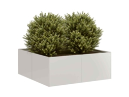 Vidaxl Vaso/floreira 80x80x30 Cm Aço Inoxidável