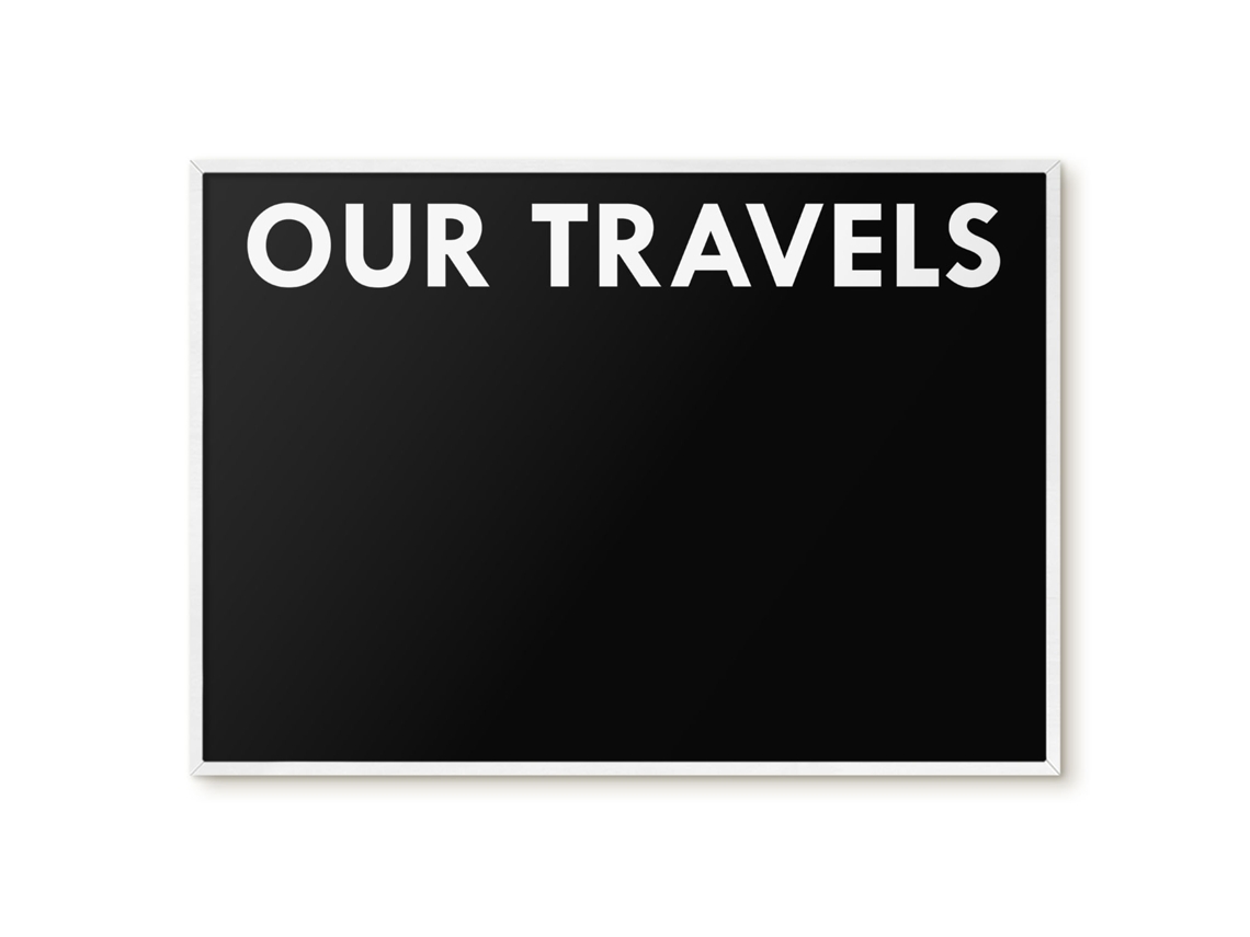 Magnetic Board Our Travels For The Living Room Espelharte (100x70 Cm)