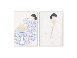 Quadro DKD HOME DECOR Escandinavo (2 Unidades - 80 x 4 x 120 Cm)