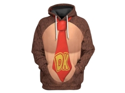 Trajes De Cosplay De Mario Luigi Peach Bowser Donkey Kong Para Adultos Com Capuz Moletom Masculino Feminino Super Brothers Filme Donkey Kong