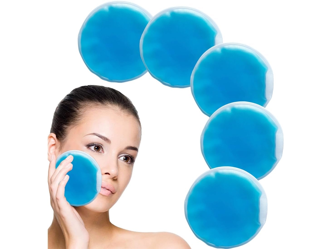 Conjunto De 5 Bolsas Gelo Reutilizáveis, Para Uso Quente Ou Frio, Com Gel Para Lesões