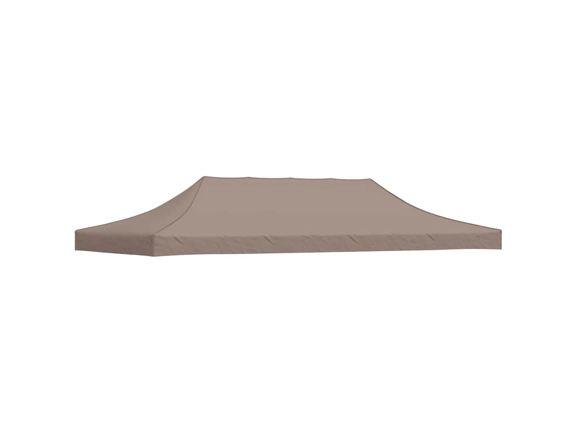 Vidaxl Teto Para Tenda De Festas 6x3 M 270 G/m² Cinzento-acastanhado