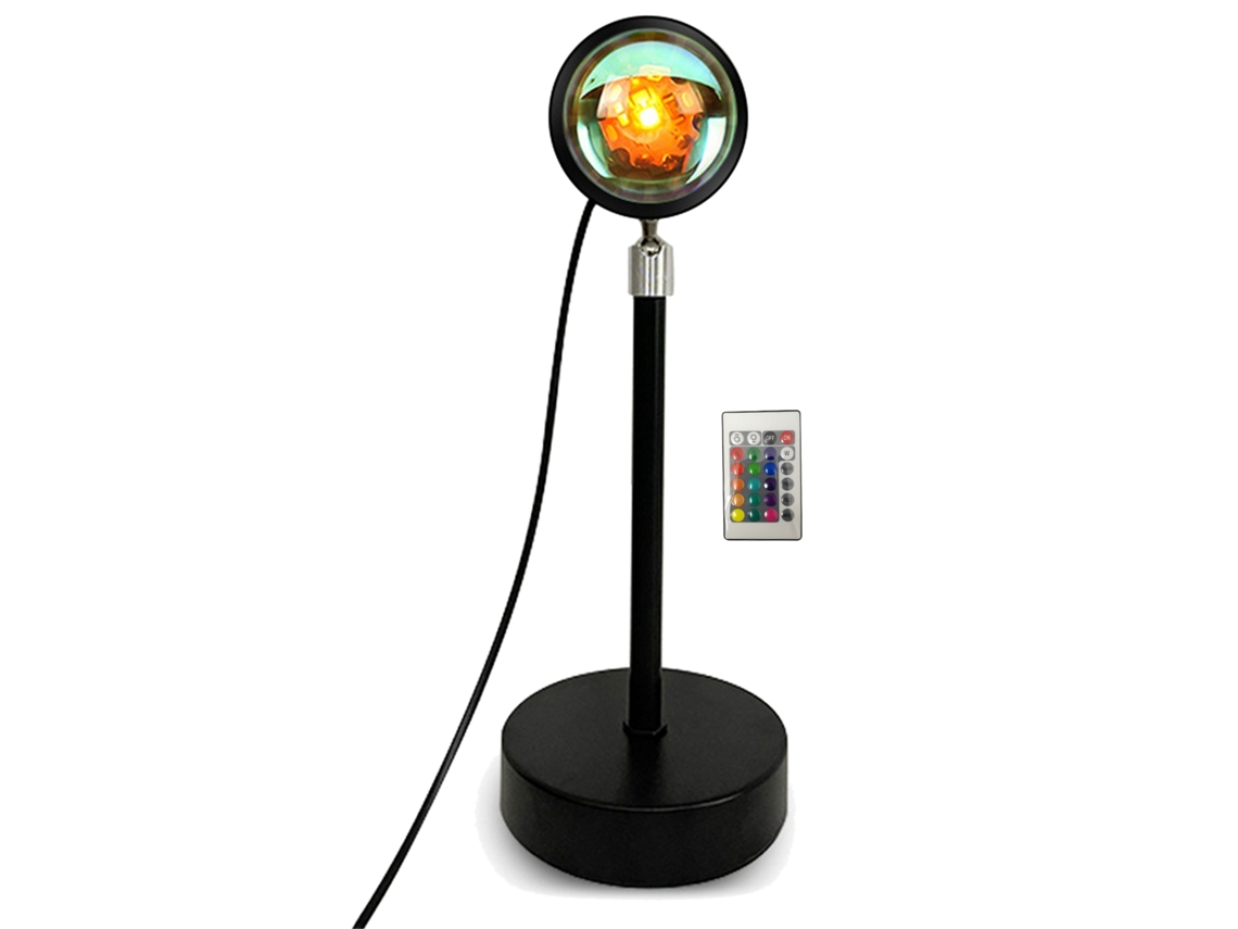 Projetor Luz Ambiente Rgb 16 Cores Controle Rotação 180° Quarto S/MARCA