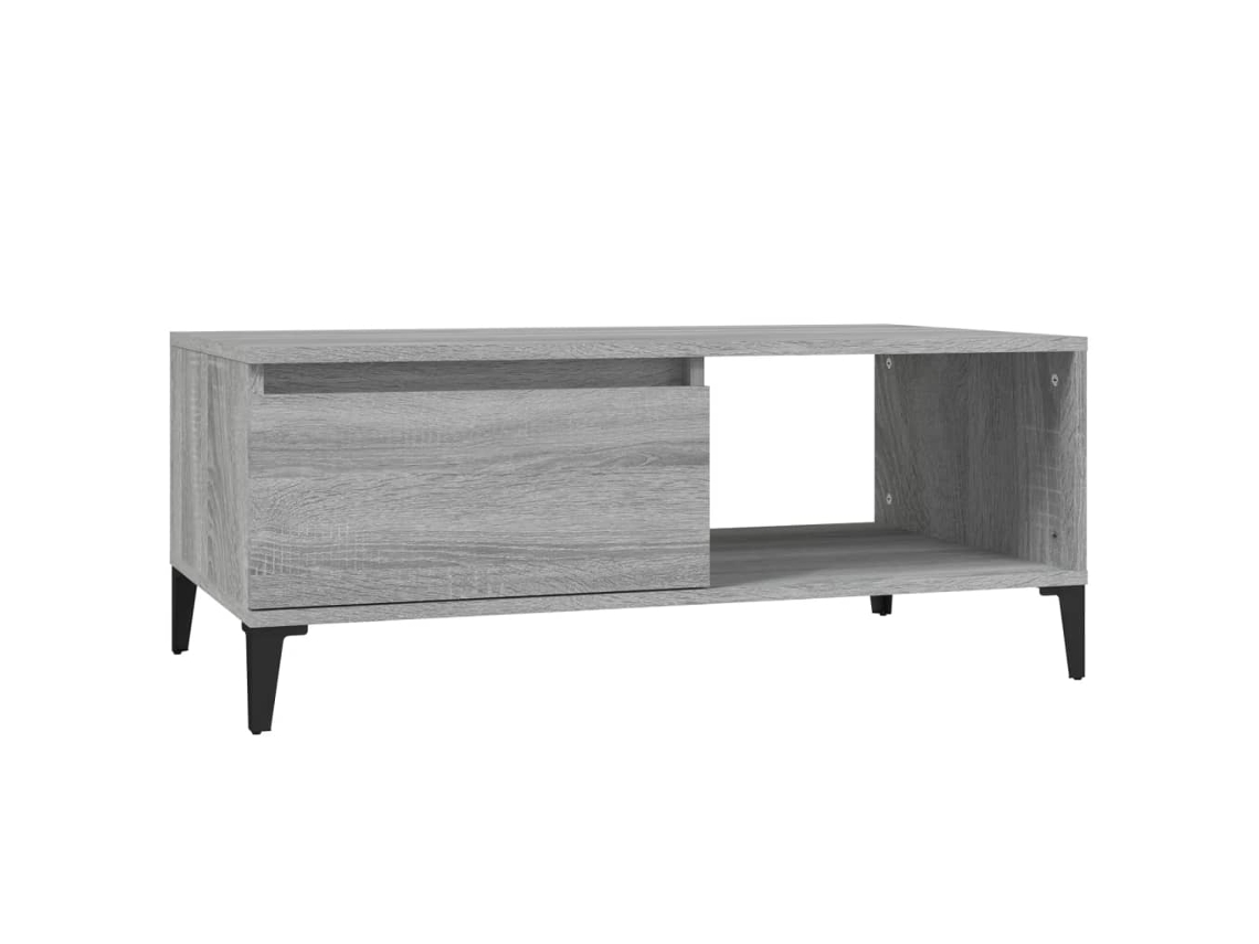 Mesa de Centro Derivados Madeira Cinzento Sonoma MAISON EXCLUSIVE (90x50x36,5 cm)