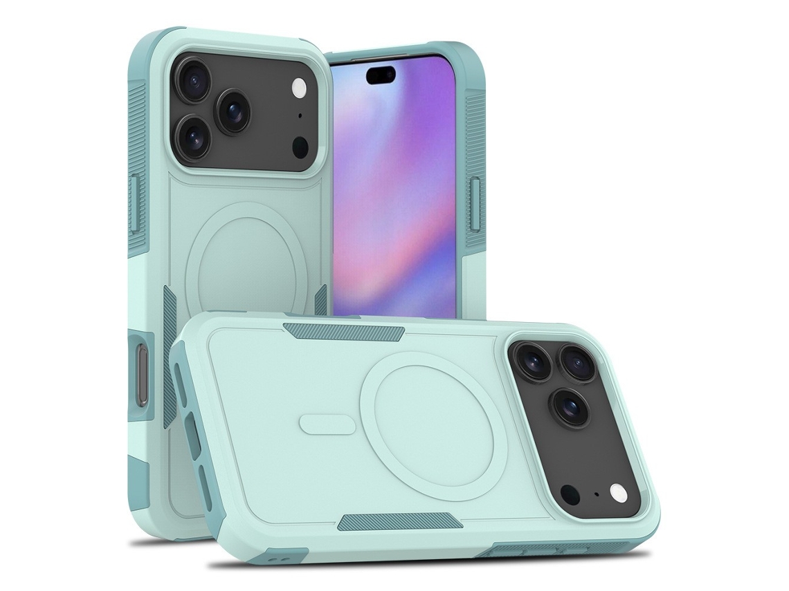Compatível Com Iphone 17 Pro, Capa Magnética Com Cantos Acolchoados E Estrutura Resistente A Quebras (azul-esverdeado)