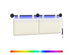 Conjunto 1 Cabeceira Suspensa Vidaxl Creme Cordão (130 X 55 X 5 Cm)