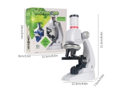 Kit De Microscópio Stem Para Crianças Iniciantes 100x-1200x Com Luz Led Brinquedo Educativo Ciência Idade 6+