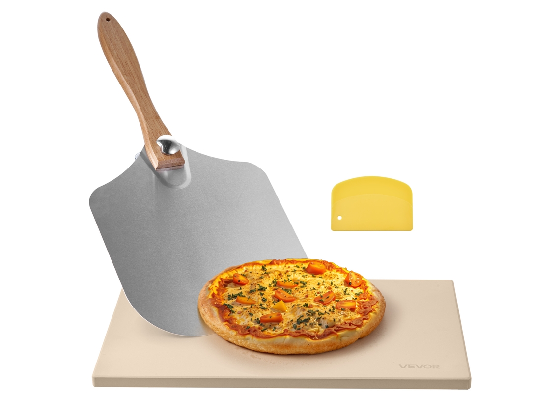 Pedra Retangular De Cordierita Para Pizza 508 X 343 X 15 Mm Para Assar Vevor